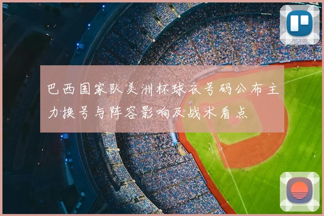 巴西国家队美洲杯球衣号码公布主力换号与阵容影响及战术看点